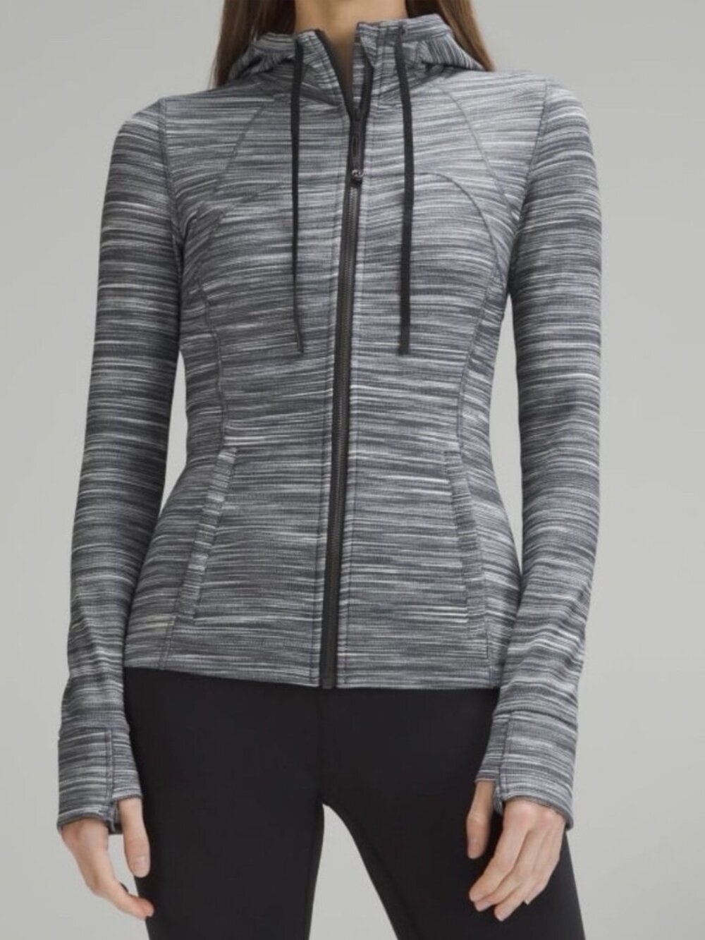 Lululemon Define Nulu Women’s Hooded Gray Jacket Full Zip Size 8